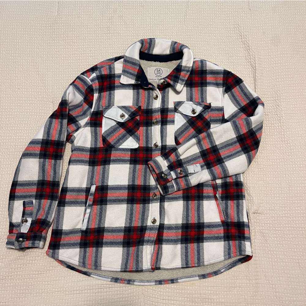 Sage women’s size Large Fleece button-up